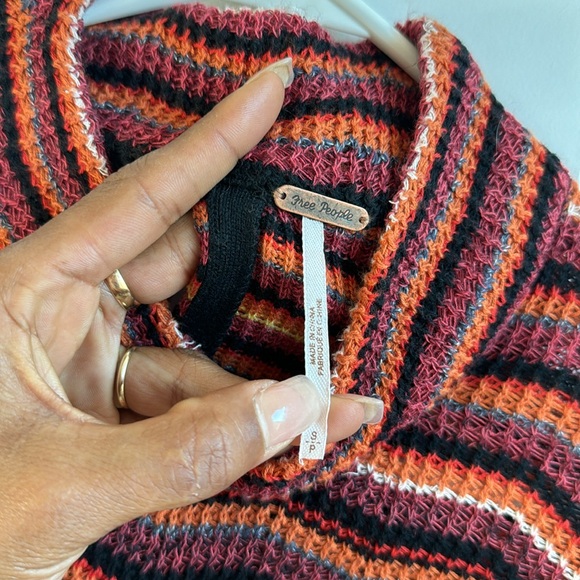 Free People Ziggy Bell Sleeve Stripe Sweater Dress - Picture 8 of 9